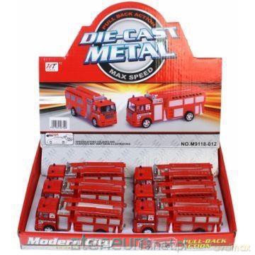 Auto strażackie metalowe 11 cm