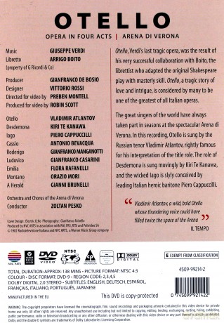 Arena Di Verona: Verdi:Otello [DVD]