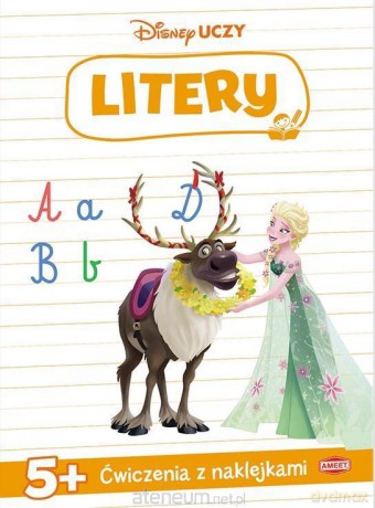 Ćwiczenia z naklejkami. Disney Uczy. Litery [KSIĄŻKA]