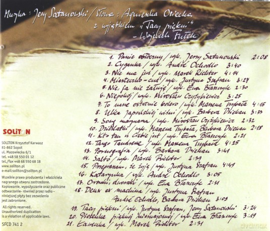 Dziękuję Za Świat. Agnieszka Osiecka [CD]