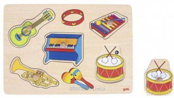 Dźwiękowa układanka z uchwytami instrumenty muzyczne