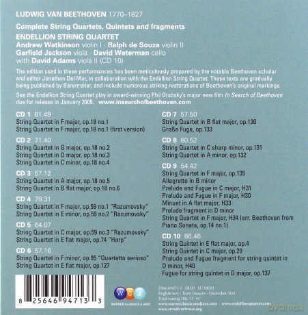 Endellion String Quartet: Beethoven: Complete String Quartets, Quintets & Fragments [10CD]