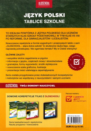Język polski. Tablice szkolne [KSIĄŻKA]