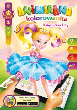 Kolorowanka A4/8 4D Księżniczka Lilly [KSIĄŻKA]