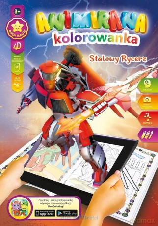 Kolorowanka A4/8 4D Stalowy Rycerz [KSIĄŻKA]