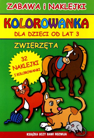Kolorowanka dla dzieci od lat 3. Zwierzęta - Emilia Majchrzyk, Beata Guzowska [KSIĄŻKA]