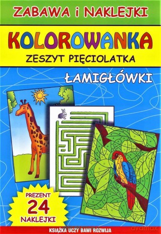 Kolorowanka. Zeszyt pięciolatka. Łamigłówki - Beata Guzowska, Marta Bindek [KSIĄŻKA]
