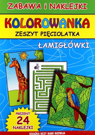 Kolorowanka. Zeszyt pięciolatka. Łamigłówki - Beata Guzowska, Marta Bindek [KSIĄŻKA]
