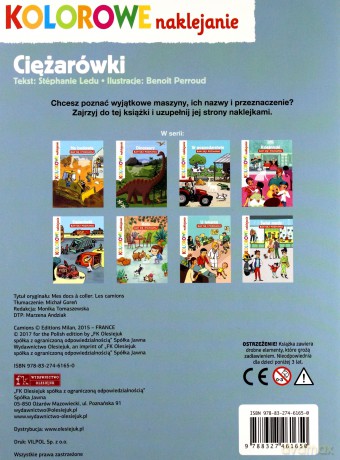 Kolorowe naklejanie. Ciężarówki. Baw się i poznaw. [KSIĄŻKA]