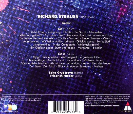 Edita Gruberova/Friedrich Haider: Richard Strauss:Lieder [2CD]