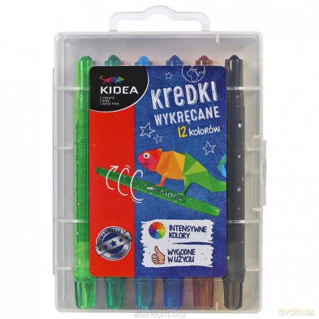 Kredki wykręcane 12 kolorów