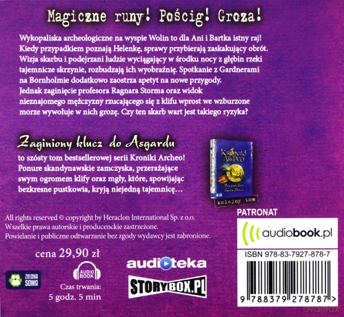 Kroniki Archeo (Tom 6) Zaginiony klucz - Agnieszka Stelmaszyk [AUDIOBOOK]
