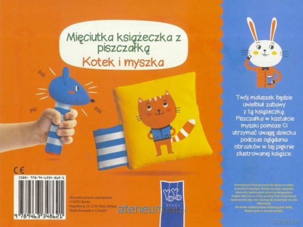 Książeczka z piszczałką - Kotek i myszka [KSIĄŻKA]
