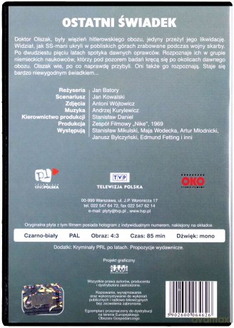 Kryminały PRL - Ostatni świadek [DVD]