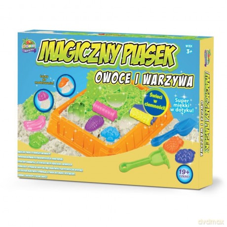 Magiczny piasek - Zestaw świecący owoce/warzywa