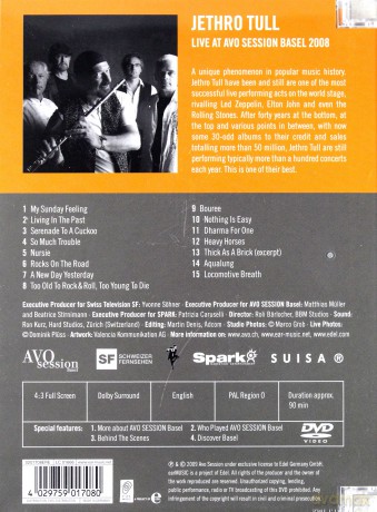 Jethro Tull: Live At Avo Session Basel (2008) [DVD]