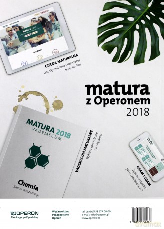 Matura 2018 Chemia. Testy i arkusze Zakres rozszerzony [KSIĄŻKA]