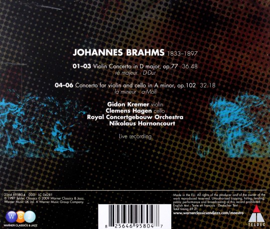 Kremer/Hagen/Cgo/Harnoncourt: Brahms:Violin Concerto/Double Co [CD]
