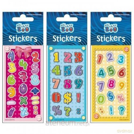 Naklejki Sticker BOO silver cyferki
