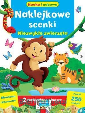 Naklejkowe scenki. Niezwykłe zwierzęta [KSIĄŻKA]