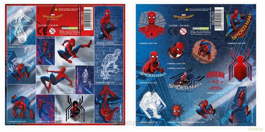Nalepki 16x16 Spider-Man Homecoming (25 szt)
