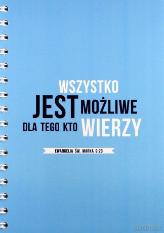 Notatnik A5 - Wszystko jest możliwe dla tego, kto