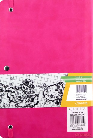 Notes A5 Kratka Impresja Różowy