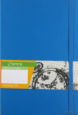 Notes A5 Kropki Impresja Jasny Niebieski