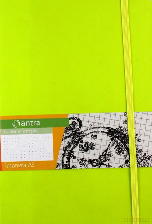 Notes A5 Kropki Impresja Limonka