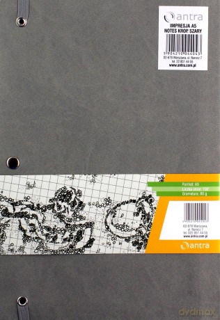 Notes A5 Kropki Impresja Szary