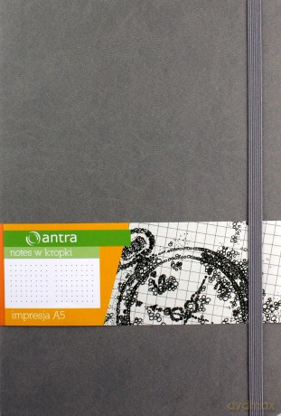 Notes A5 Kropki Impresja Szary