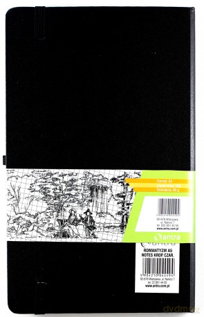 Notes A5 Kropki Romantyzm Czarny