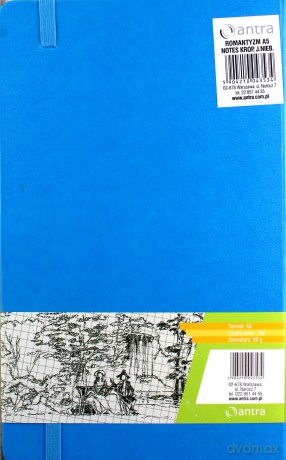 Notes A5 Kropki Romantyzm Jasny Niebieski