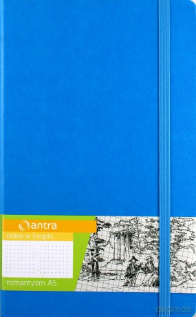 Notes A5 Kropki Romantyzm Jasny Niebieski