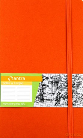 Notes A5 Kropki Romantyzm Pomarańczowy