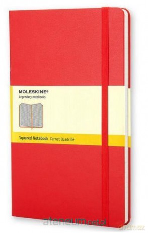 Notes Classic 13x21 kratka- czerwony