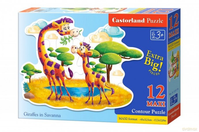 CASTOR 12 el. Maxi, Żyrafy na sawannie [PUZZLE]