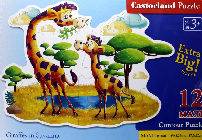 CASTOR 12 el. Maxi, Żyrafy na sawannie [PUZZLE]