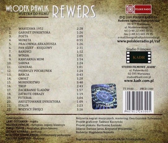 Rewers soundtrack (Włodek Pawlik) [CD]