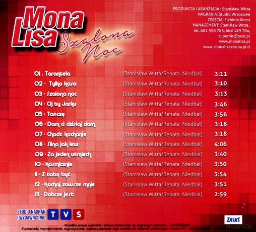 Mona Lisa: Szalona noc [CD]