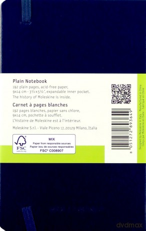 Notes Classic 9x14 gładki- szafirowy