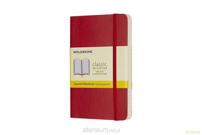 Notes Classic 9x14 kratka - czerwony