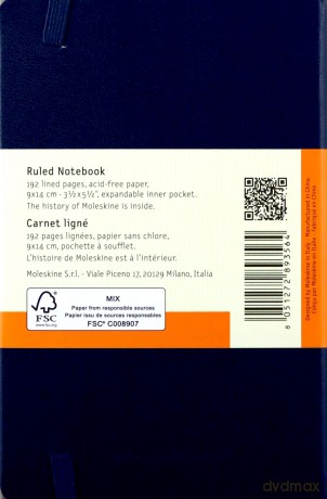 Notes Classic 9x14 linia- szafirowy