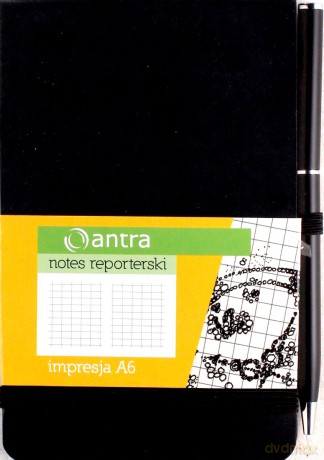 Notes Reporterski A6 Kratka Impresja Czarny