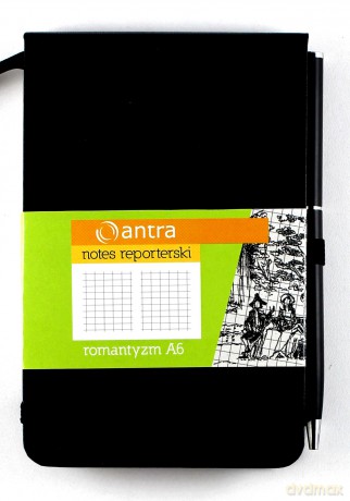 Notes Reporterski A6 Kratka Romantyzm Czarny