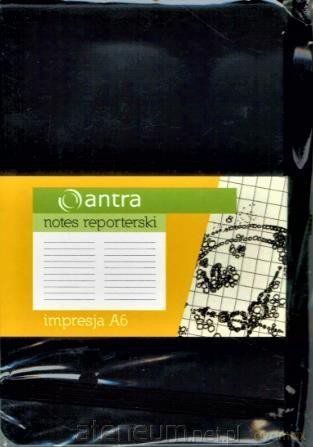 Notes Reporterski A6 Linia Impresja Czarny