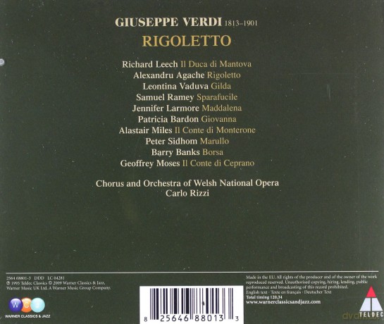 Carlo Rizzi/Richard Leech/Alexandru Agache: Giuseppe Verdi: Rigoletto [2CD]