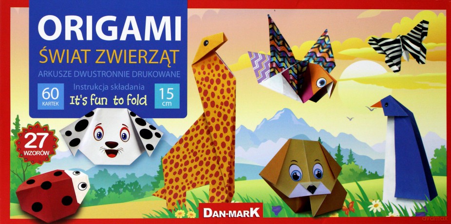 Origami w pudełku 31 x 15,5 Świat zwierząt