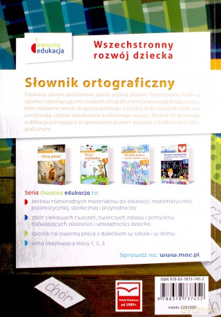 Owocna edukacja Szkoła podstawowa 1-3 Słownik ortograficzny [KSIĄŻKA]