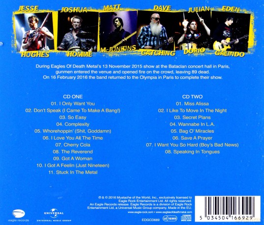 Eagles Of Death Metal: I Love You All The Time: Live At The Olympia Paris [2CD]